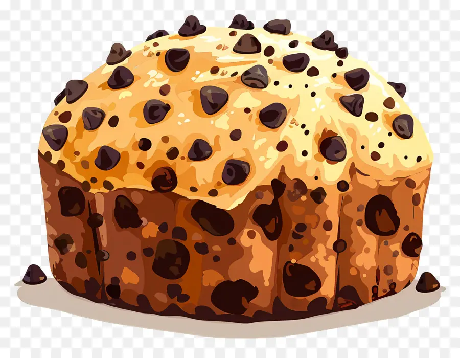 Panetone，Panetone Com Gotas De Chocolate PNG