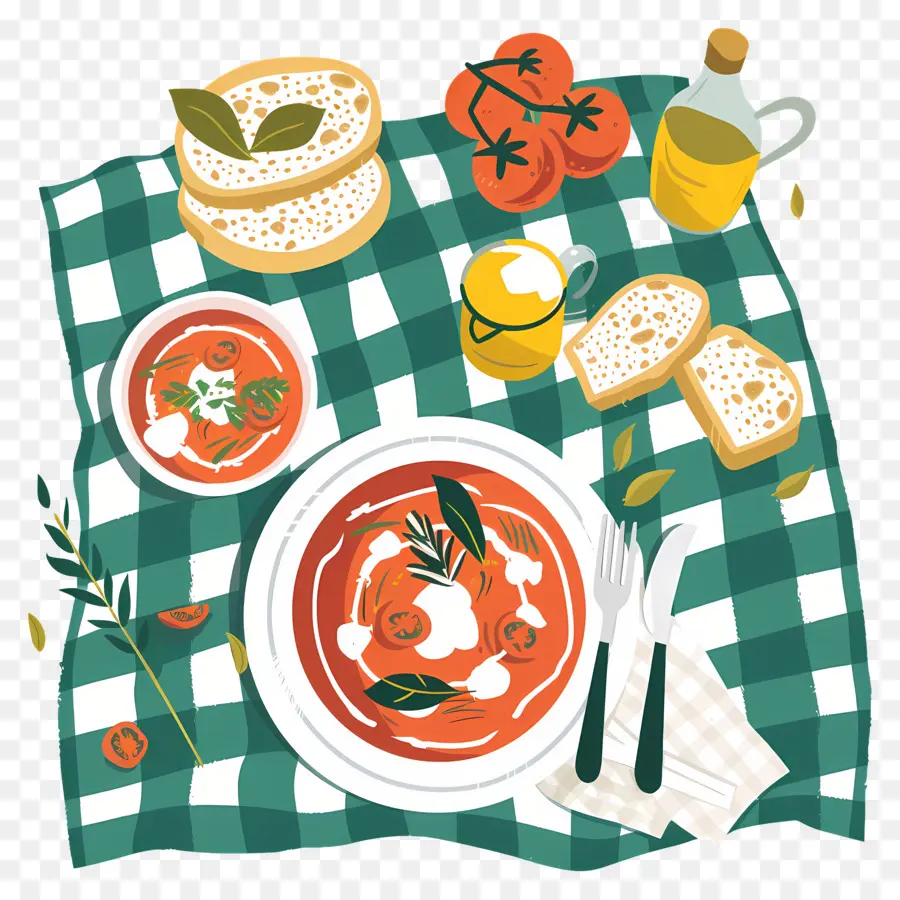 Mesa De Piquenique，Sopa De Tomate PNG