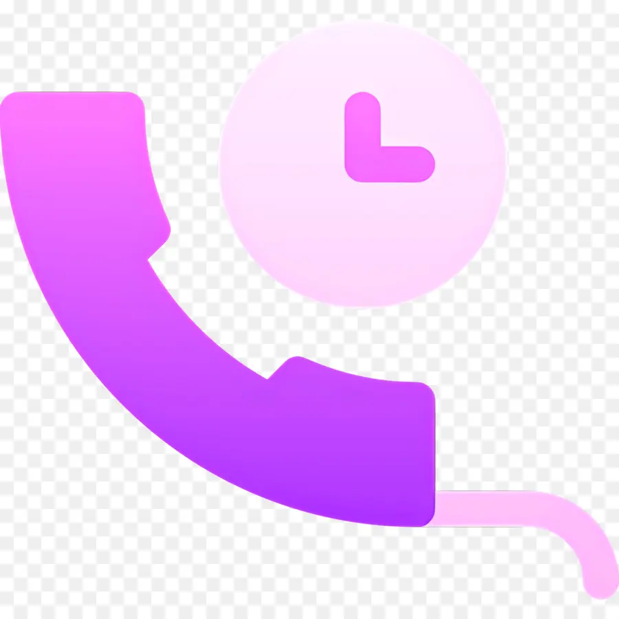 Símbolo De Chamada Telefônica，Telefone Com Relógio PNG