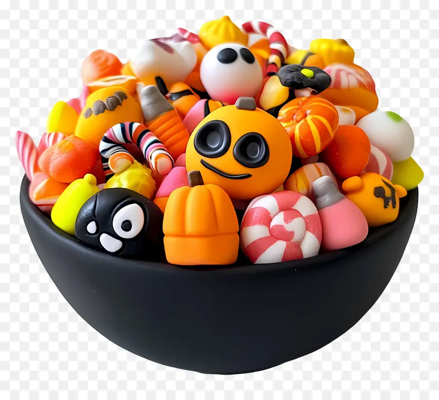 Tigela De Doces De Halloween，Dia Das Bruxas PNG