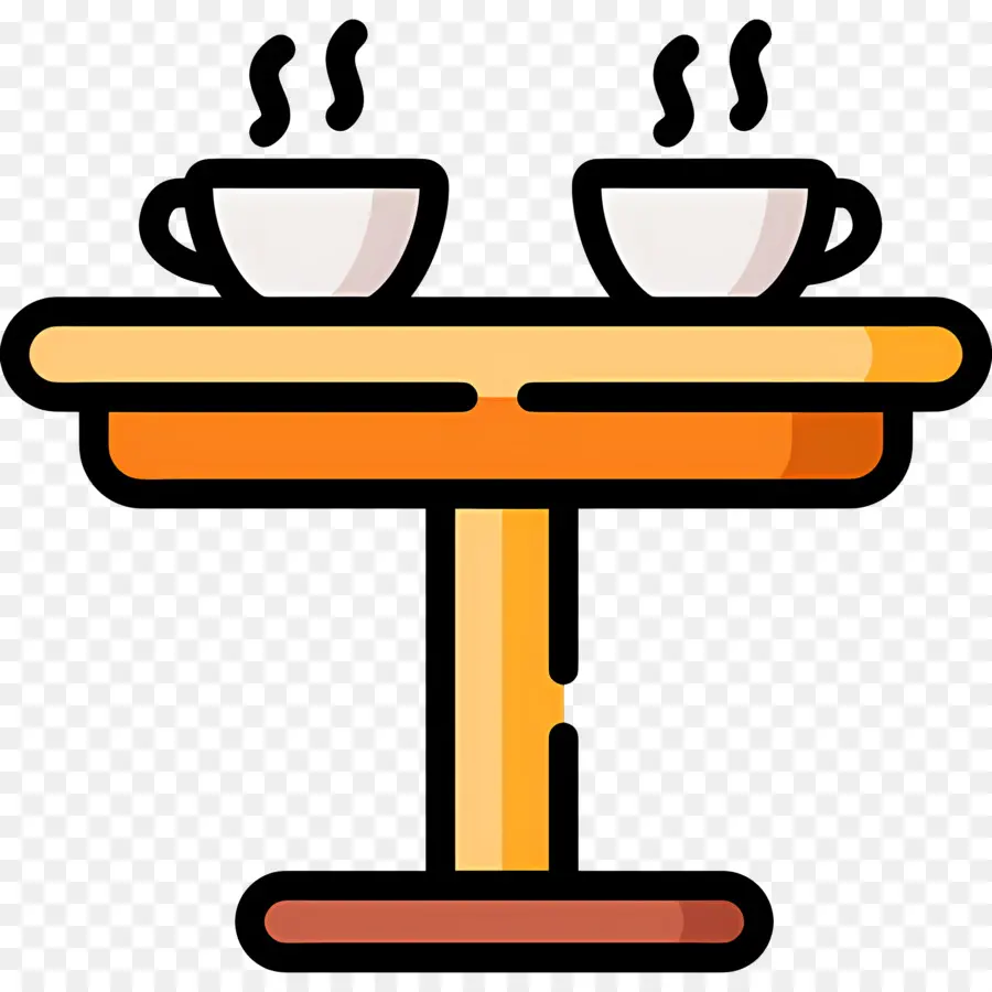 Mesa De Café，Xícaras De Café Na Mesa PNG