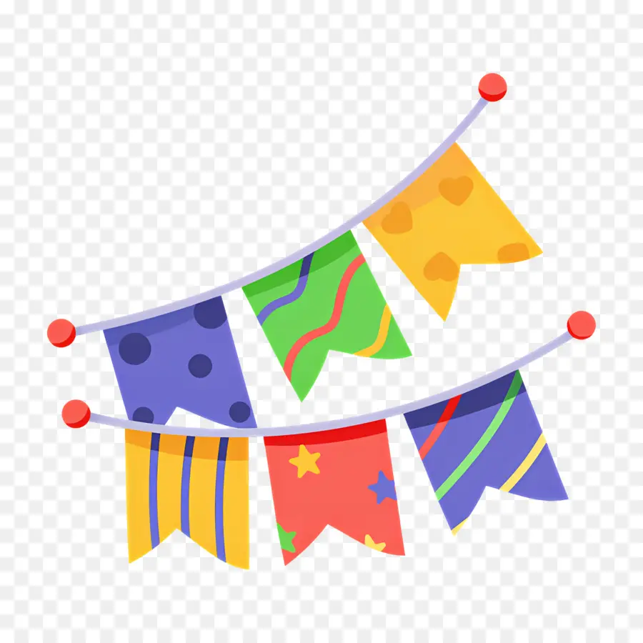 Bandeira De Aniversário，Bandeiras Decorativas PNG