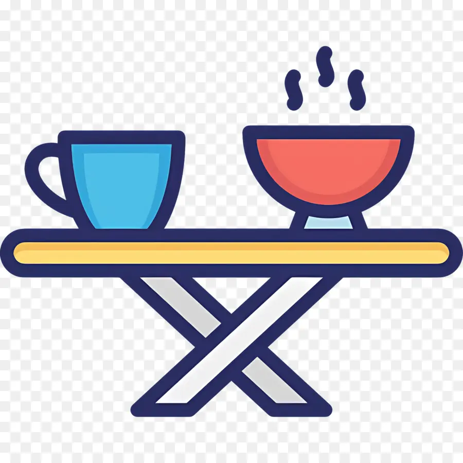 Mesa De Café，Mesa Com Copo E Tigela PNG