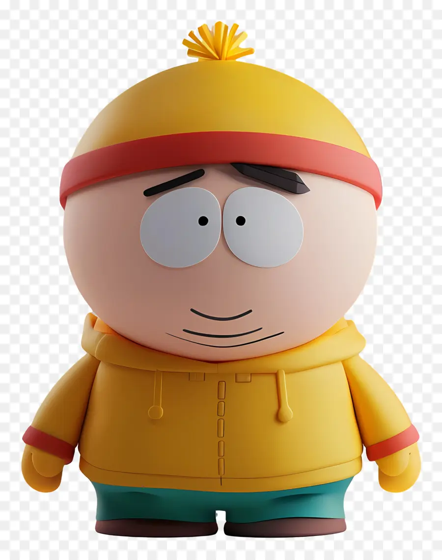 Eric Cartman，Personagem De Desenho Animado Com Capuz Amarelo PNG