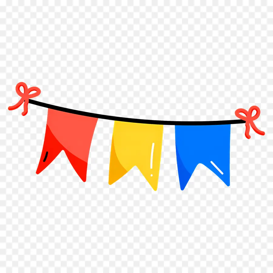 Bandeira De Aniversário，Bandeiras Coloridas PNG