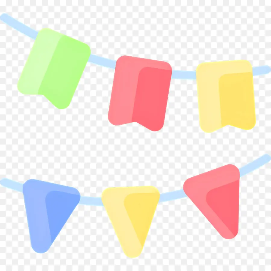 Bandeira De Aniversário，Bandeiras Coloridas PNG