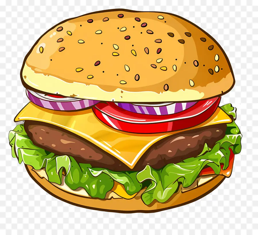 Hambúrguer Animado，X Burger PNG