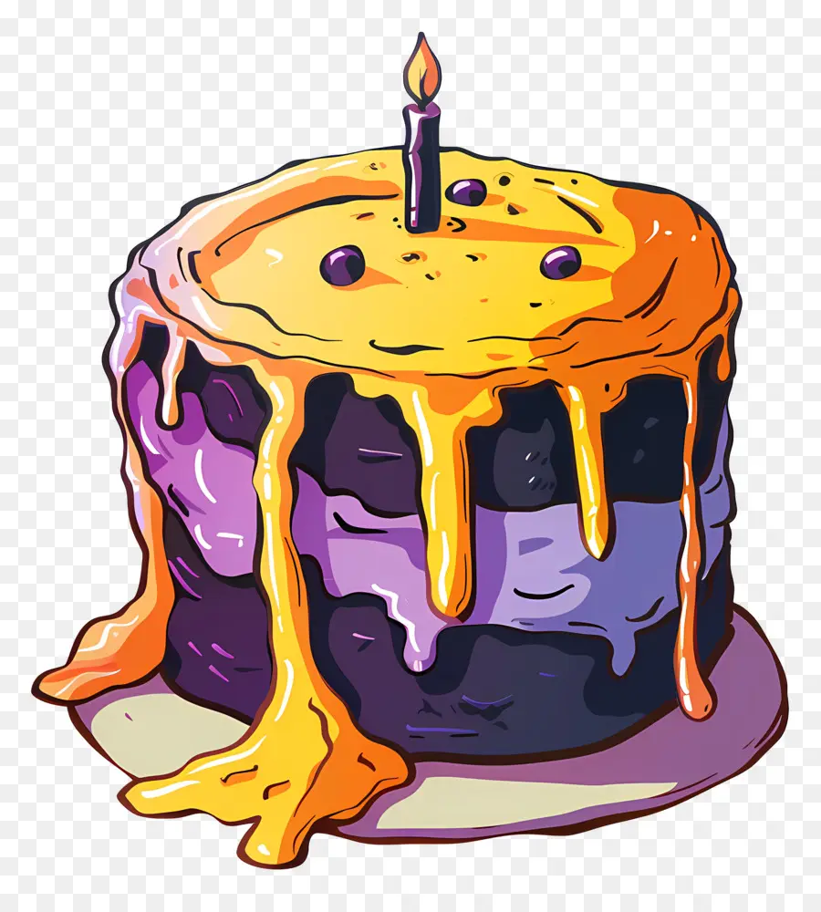 Bolo De Halloween，Bolo Colorido PNG