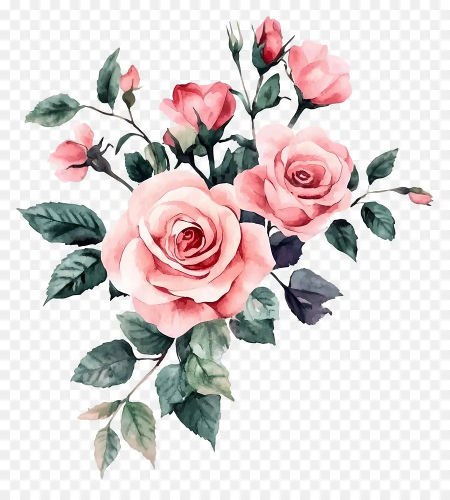 Flores De Casamento，Buquê De Rosas Rosa PNG