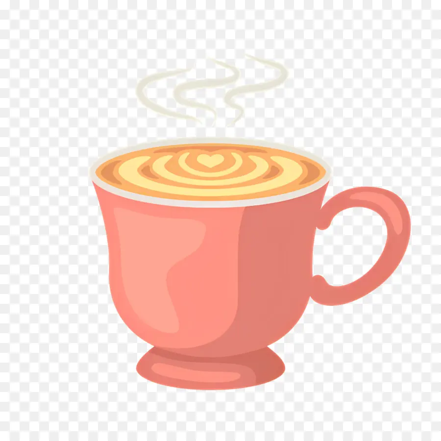 Café Capuccino，Xícara De Café Vermelha PNG