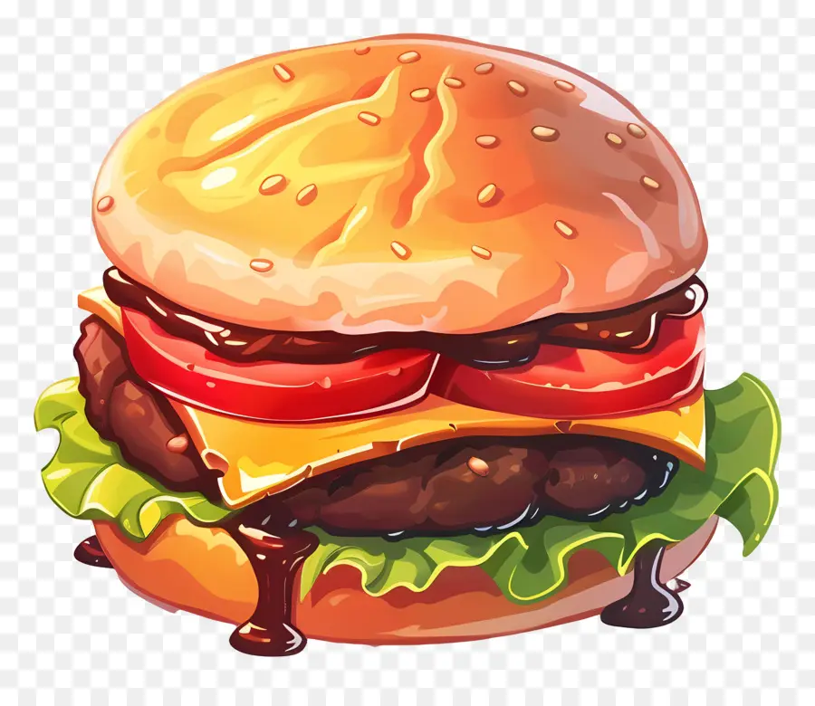 Hambúrguer Animado，X Burger PNG