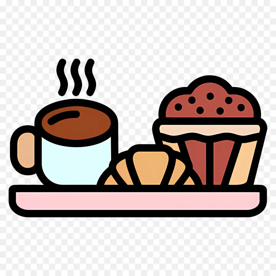 Café Da Manhã，Café E Muffin PNG