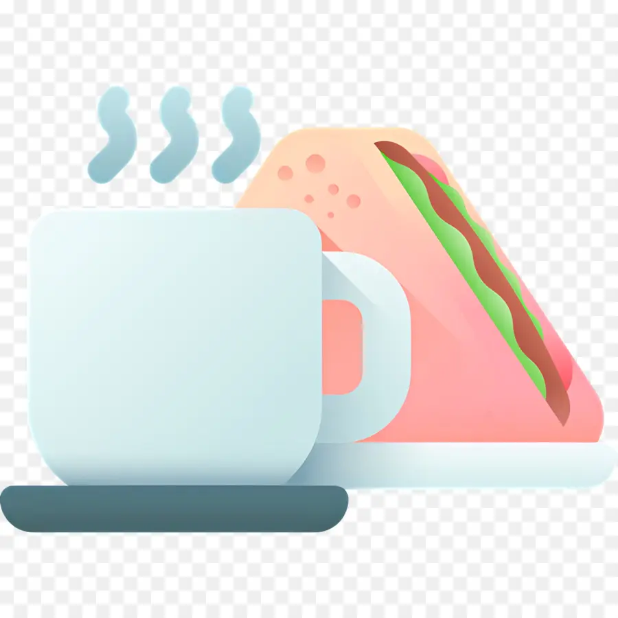 Café Da Manhã，Copa E Sanduíche PNG