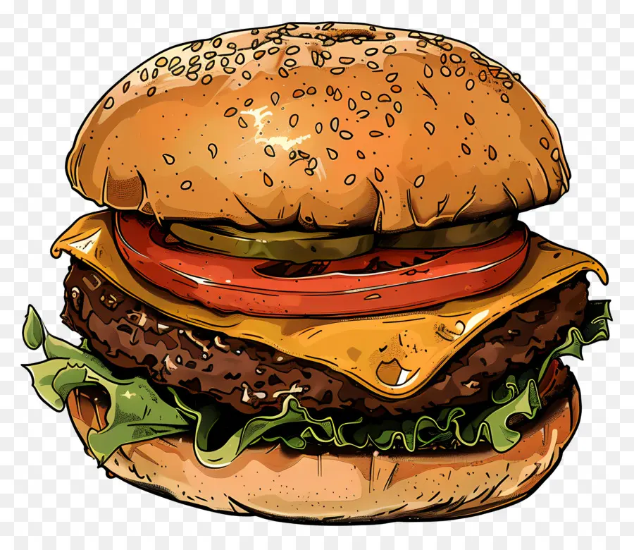 Hambúrguer Animado，X Burger PNG