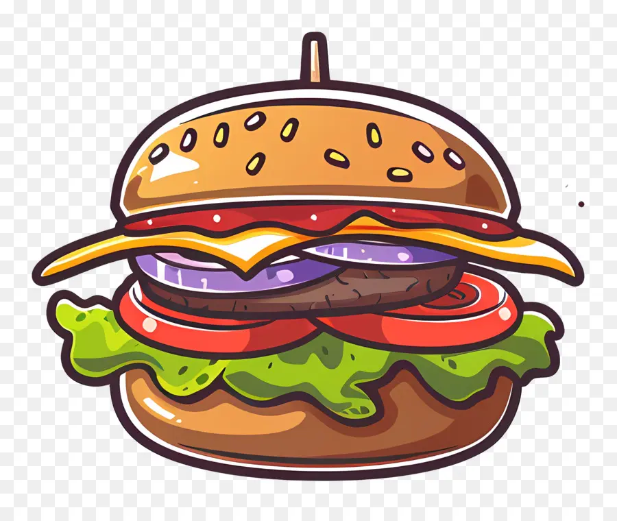 Hambúrguer Animado，X Burger PNG