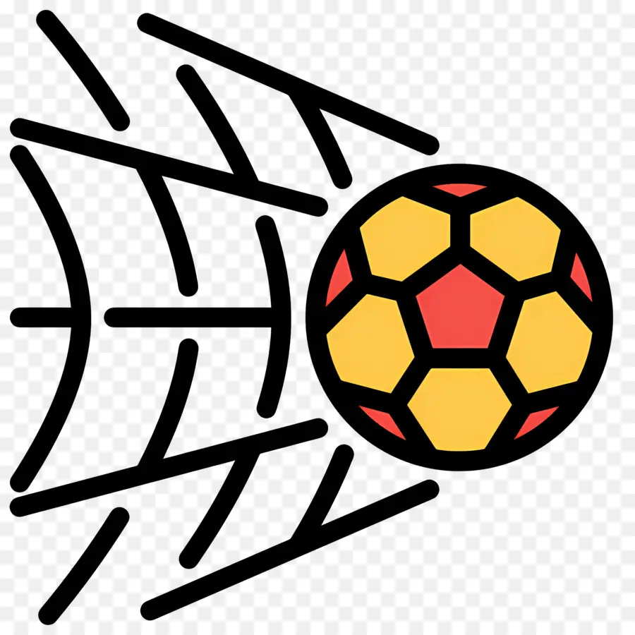 Gol De Futebol，Bola De Futebol Na Rede PNG