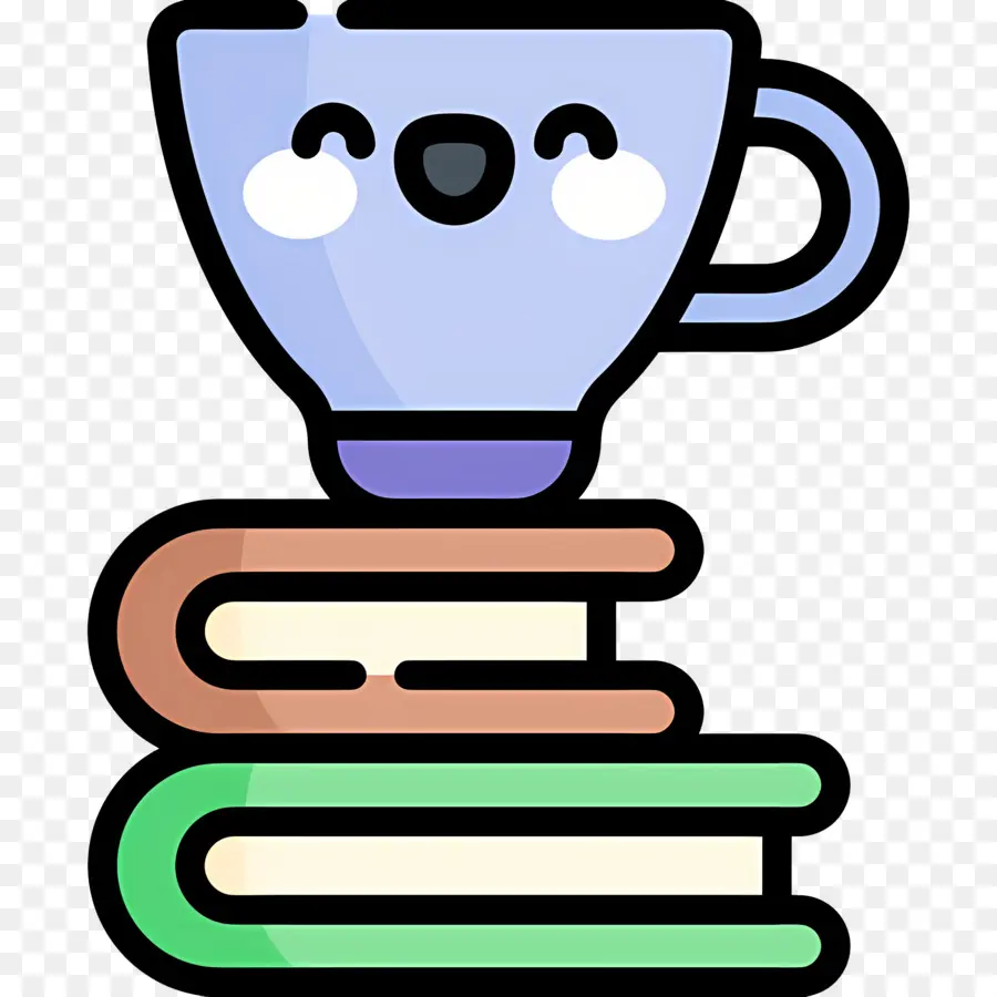 Livro E Café，Copo Fofo Em Livros PNG