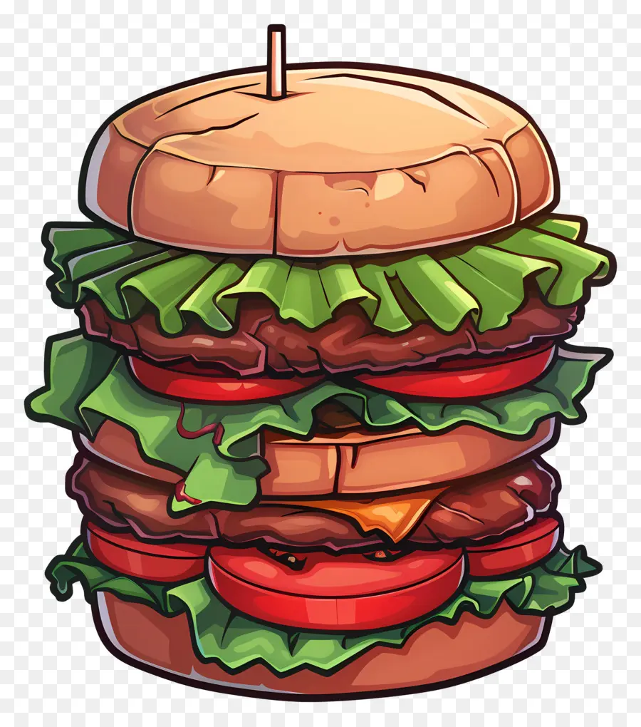 Hambúrguer Animado，X Burger PNG