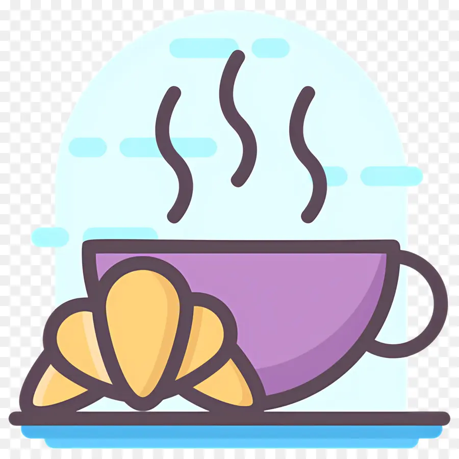 Café Da Manhã，Copo Roxo PNG