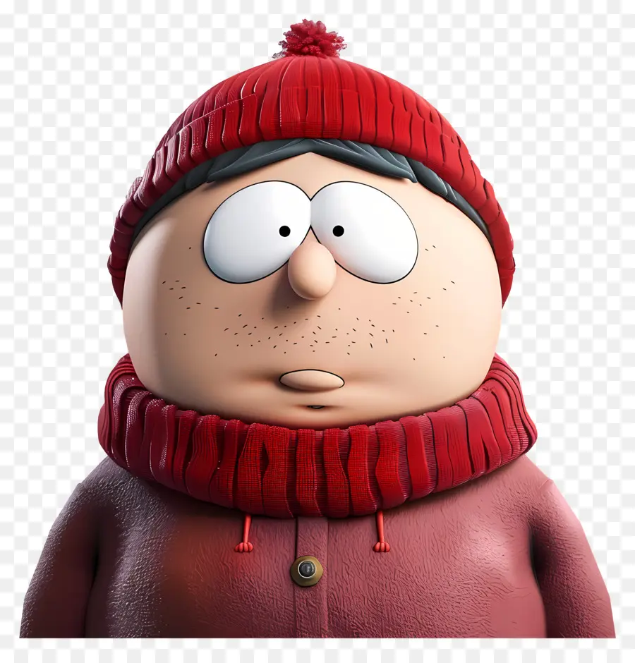 Eric Cartman，Personagem De Desenho Animado Com Chapéu Vermelho PNG