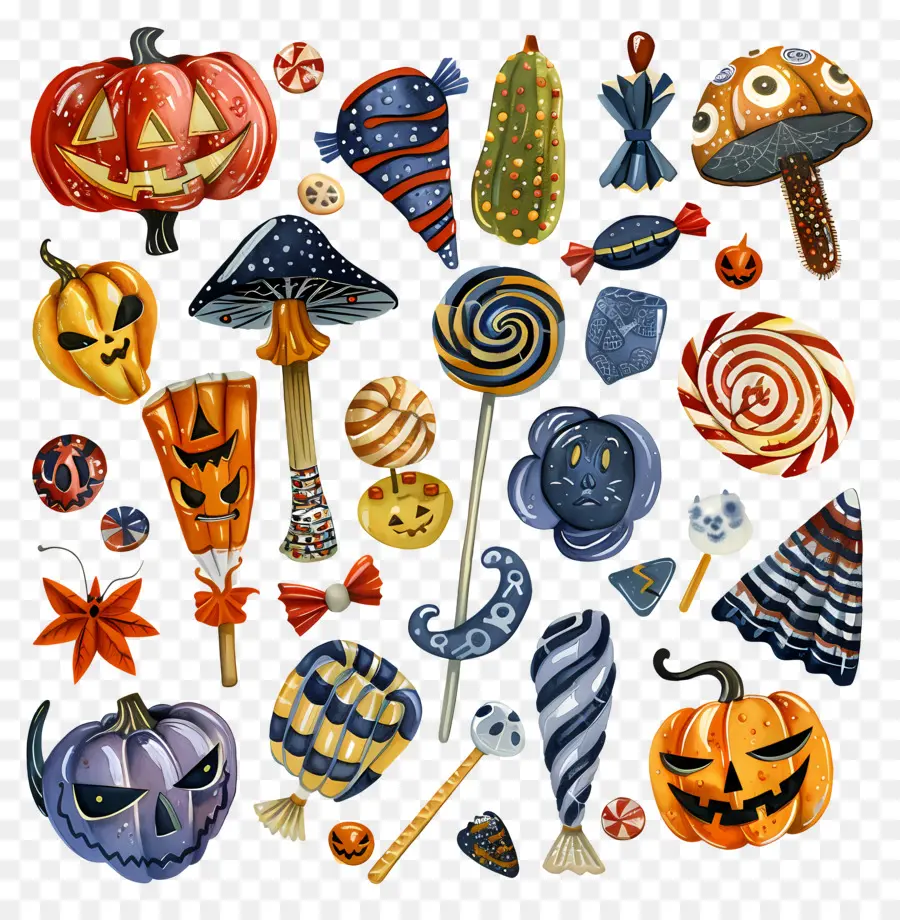 Festa De Halloween，Doces De Halloween PNG