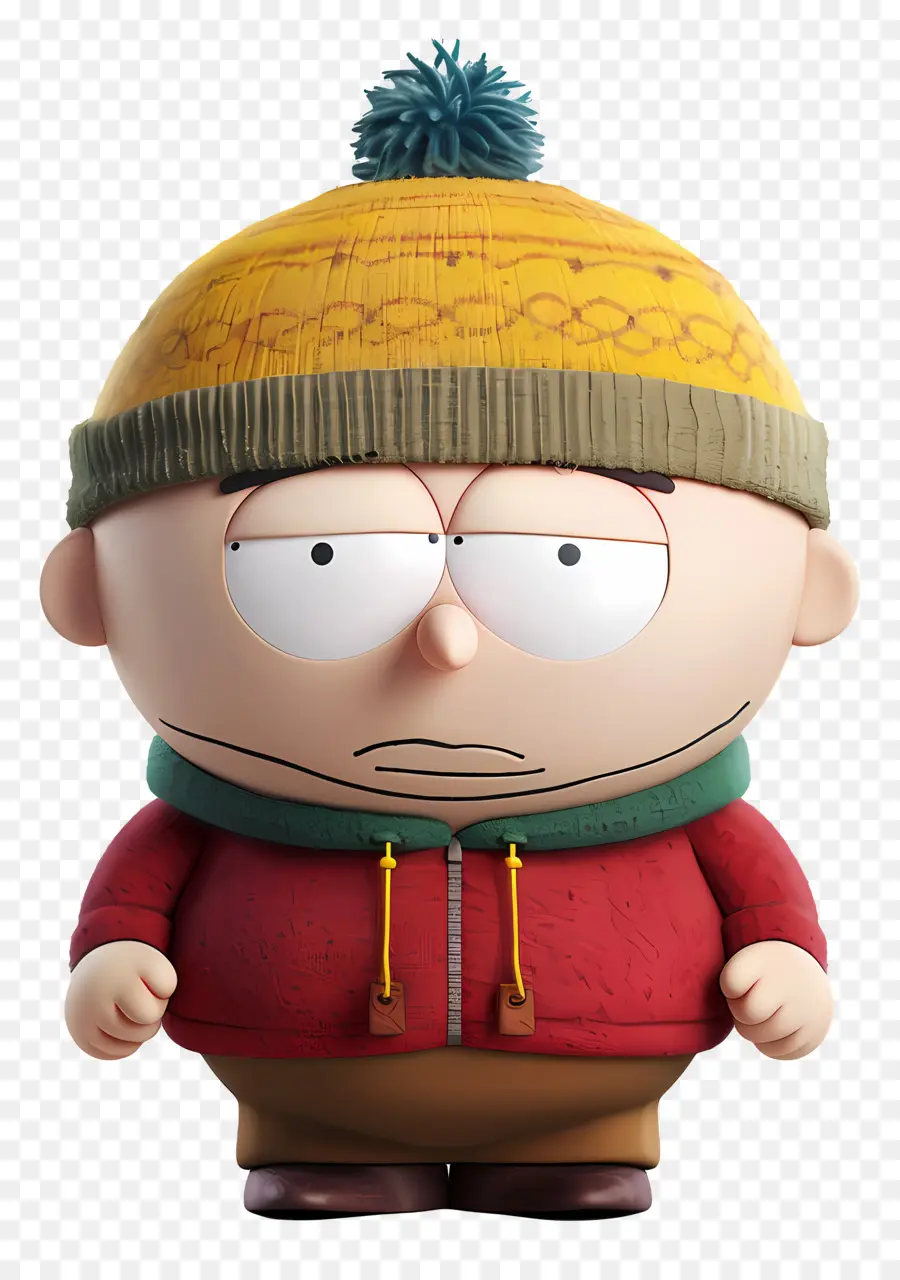 Eric Cartman，Personagem De Desenho Animado Com Chapéu Vermelho PNG