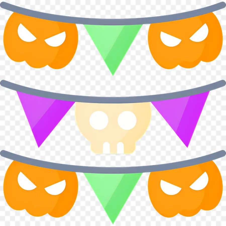 Bandeira De Halloween，Decorações De Halloween PNG