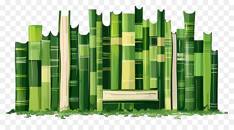 Livros Verdes，Livros De Bambu PNG