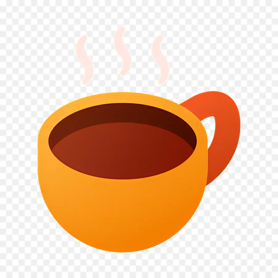 Café Capuccino，Xícara De Café Laranja PNG