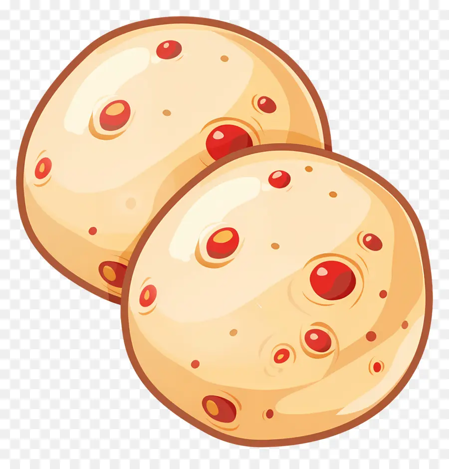 Biscoitos，Cookies Com Pontos Vermelhos PNG