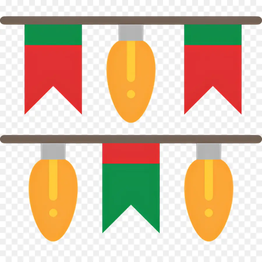 Bandeira De Natal，Luzes Festivas PNG