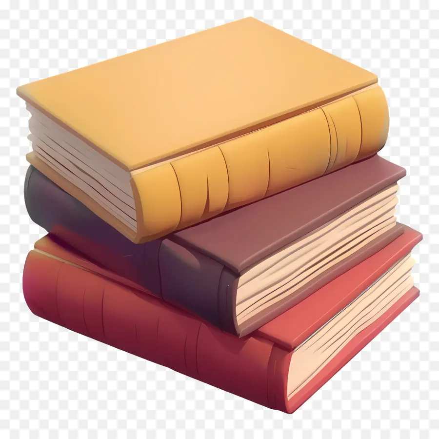 Livros Animados，Pilha De Livros Pastel PNG