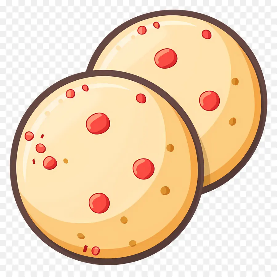 Biscoitos，Cookies Com Pontos Vermelhos PNG