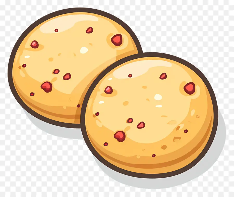 Biscoitos，Cookies Com Pontos Vermelhos PNG