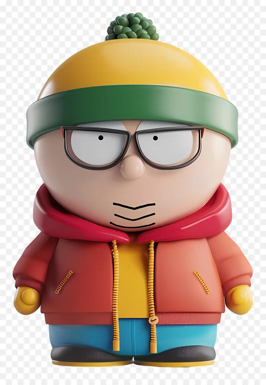 Eric Cartman，Personagem De Desenho Animado Com Chapéu Amarelo E Verde PNG