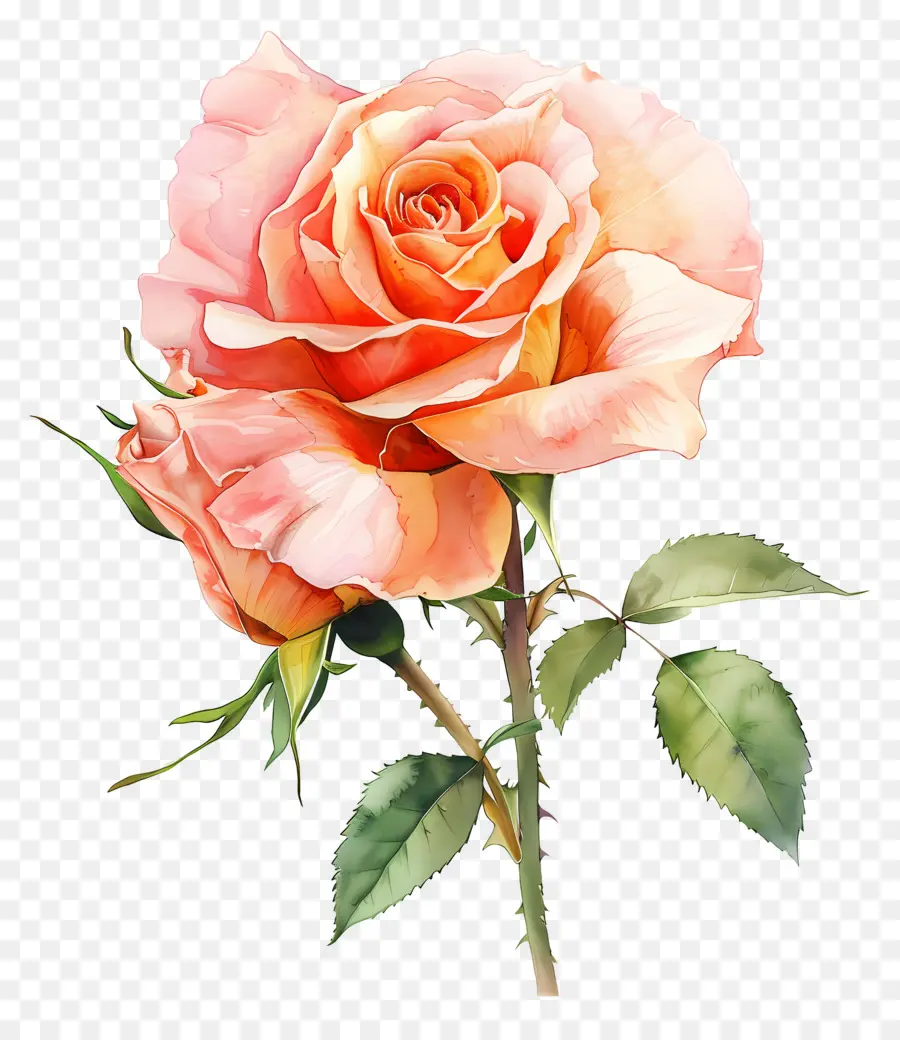 Aquarela Rosa，Buquê De Rosas Rosa PNG