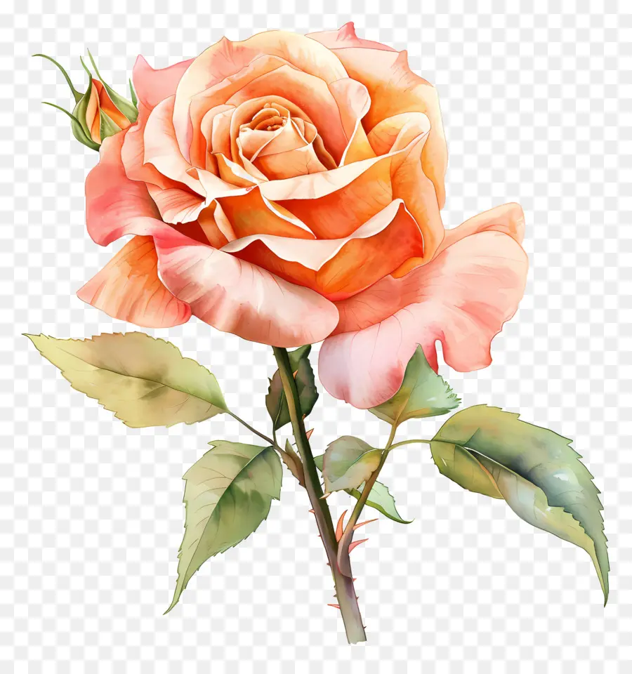 Aquarela Rosa，Buquê De Rosas Rosa PNG