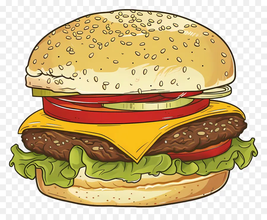 Hambúrguer Animado，X Burger PNG