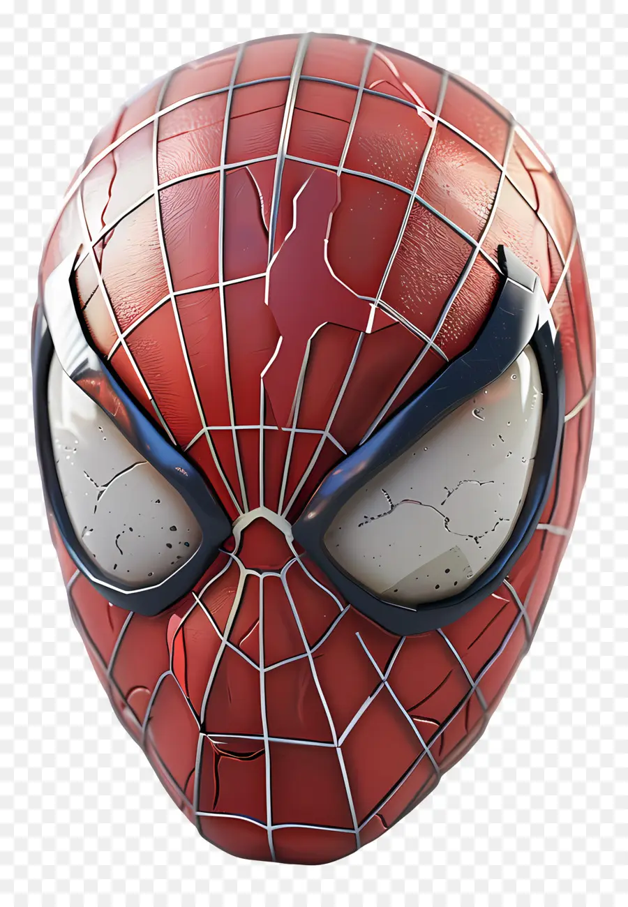 Cara Do Homem Aranha，Máscara Do Homem Aranha Rachada PNG