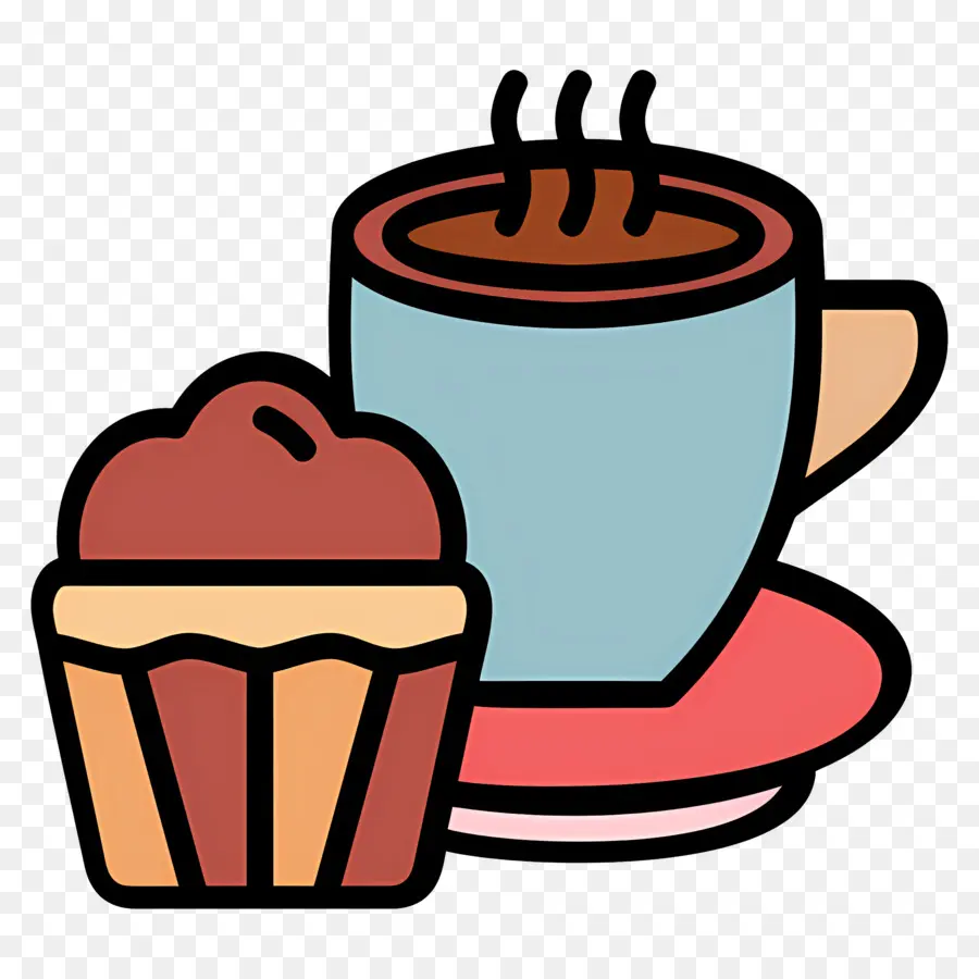 Café Da Manhã，Café E Muffin PNG