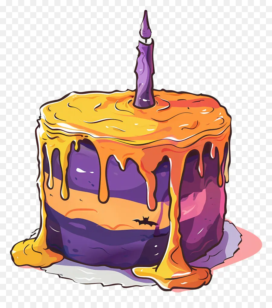 Bolo De Halloween，Bolo Colorido PNG