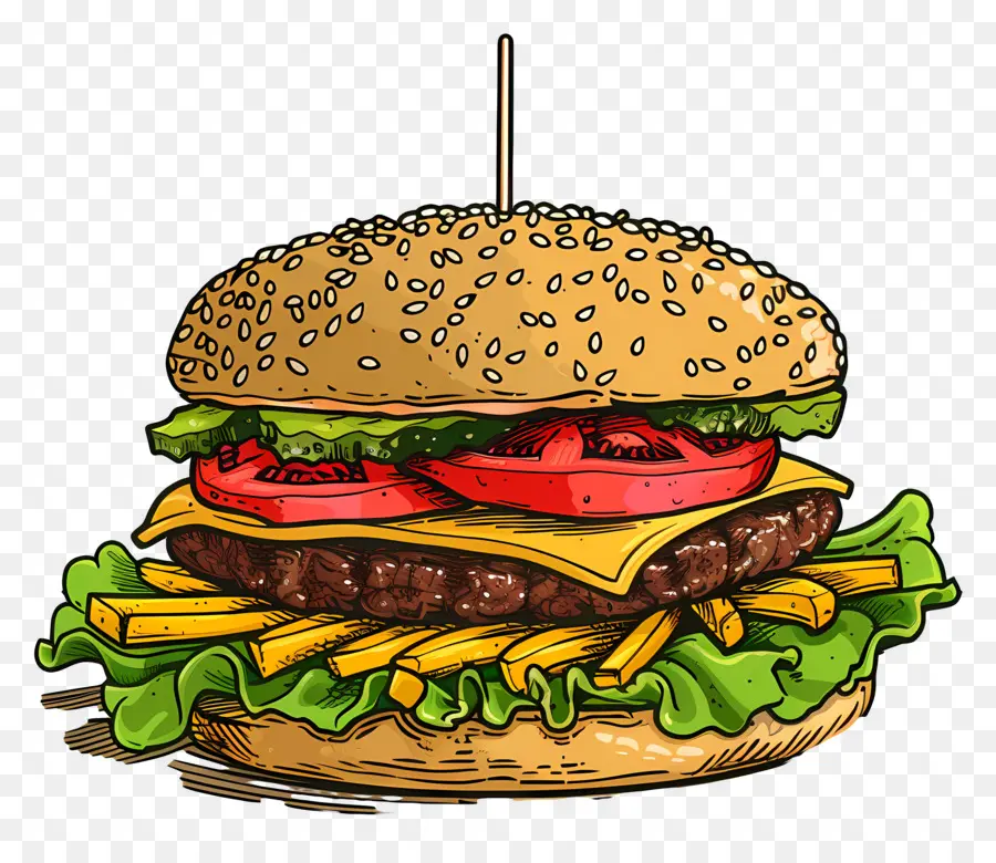 Hambúrguer Animado，X Burger PNG