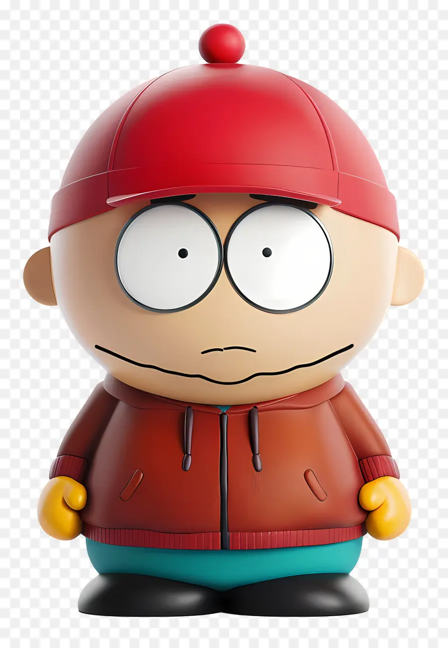 Eric Cartman，Personagem De Desenho Animado Com Boné Vermelho PNG