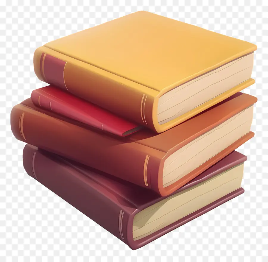 Livros Animados，Pilha De Livros Pastel PNG