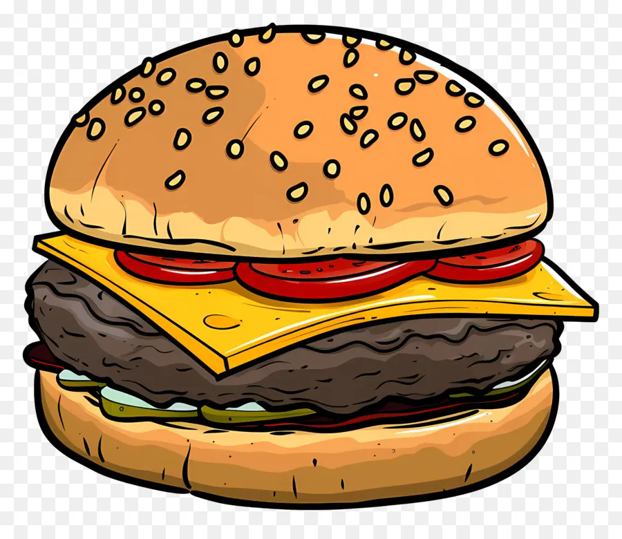 Hambúrguer Animado，X Burger PNG