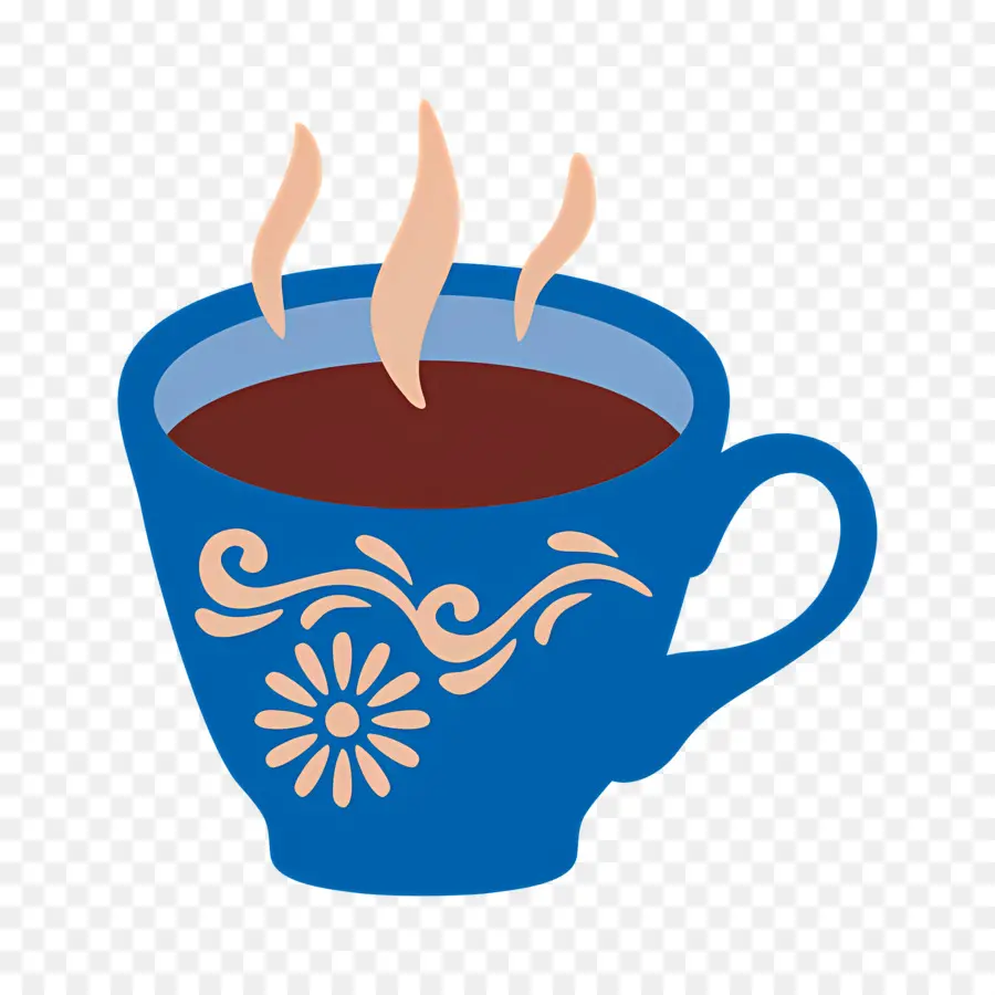 Café Turco，Xícara De Café Azul PNG