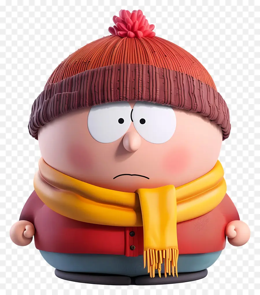 Eric Cartman，Personagem De Desenho Animado Com Chapéu Laranja PNG