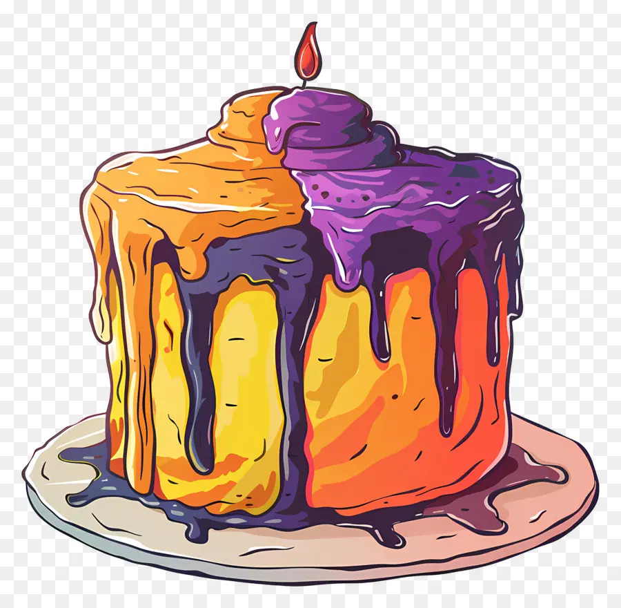 Bolo De Halloween，Bolo Colorido PNG