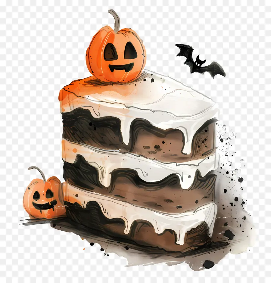 Bolo De Halloween，Fatia De Bolo De Halloween PNG