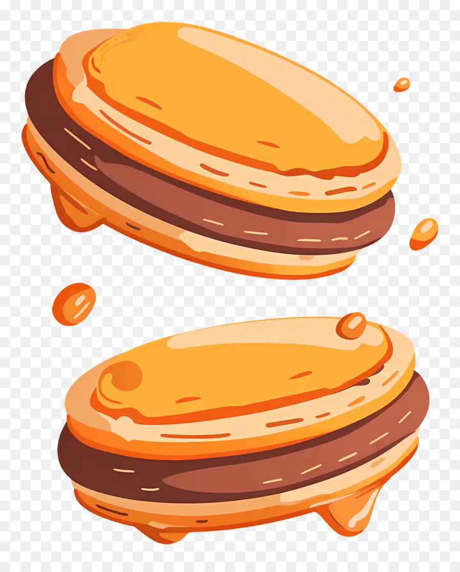 Biscoitos，Macarons Laranja PNG